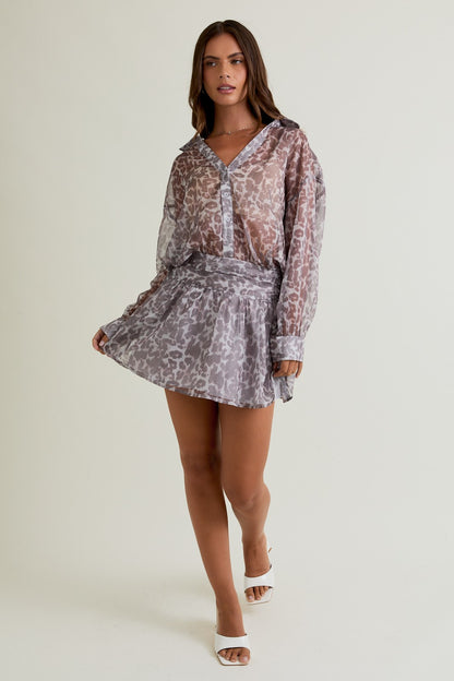 Midnight Safari Printed Dress