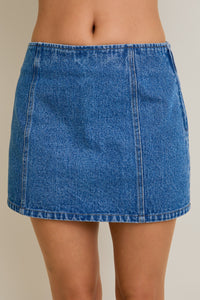 Classic Edge Denim Skirt