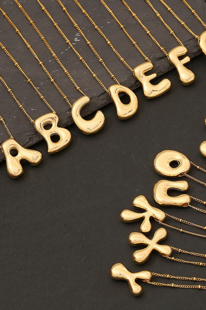Lucy Bubble Initial Necklace