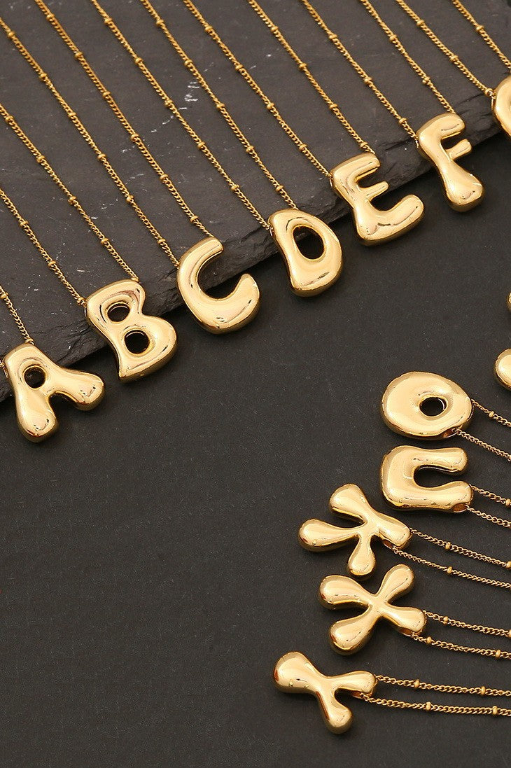 Lucy Bubble Initial Necklace