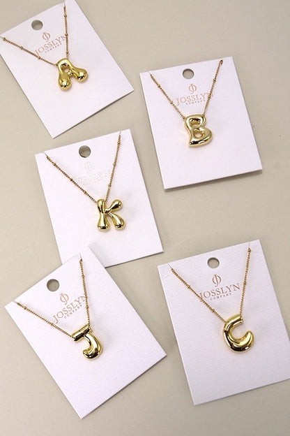 Lucy Bubble Initial Necklace
