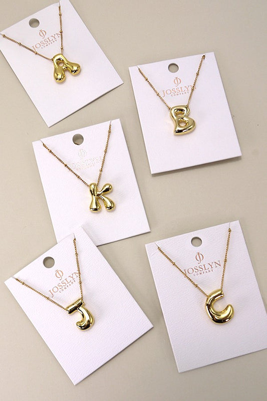 Lucy Bubble Initial Necklace