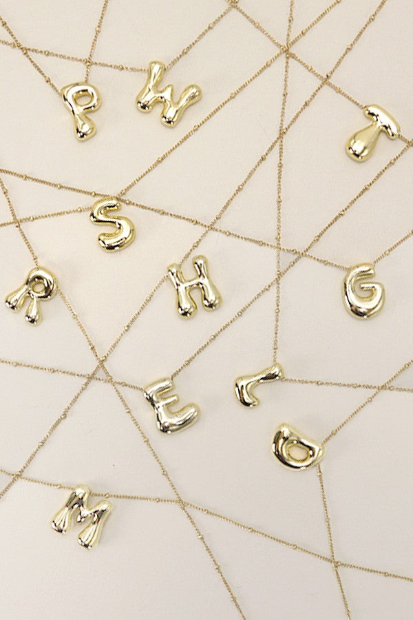 Lucy Bubble Initial Necklace