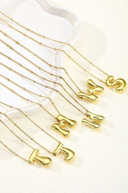 Lucy Bubble Initial Necklace