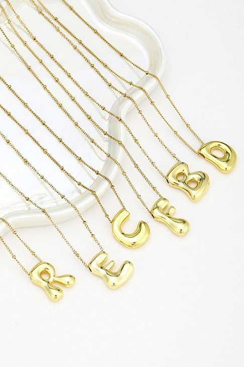 Lucy Bubble Initial Necklace