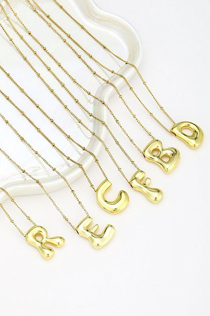 Lucy Bubble Initial Necklace
