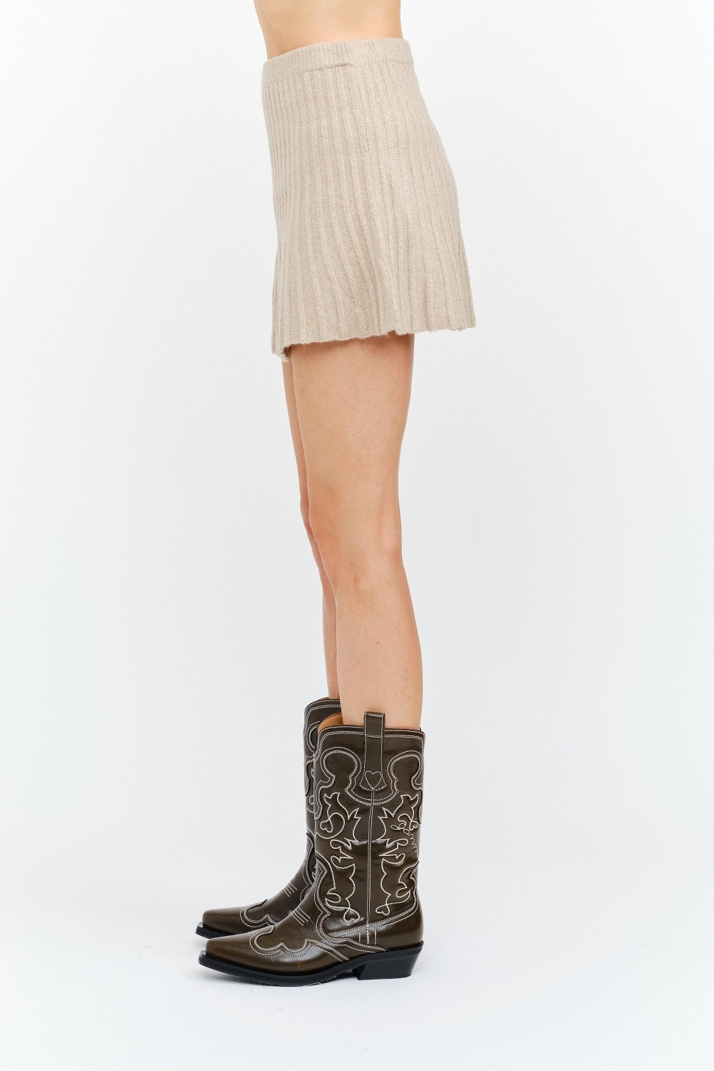 Maude Natural Knit Skirt