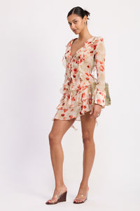 Watercolor Ruffle Skirt