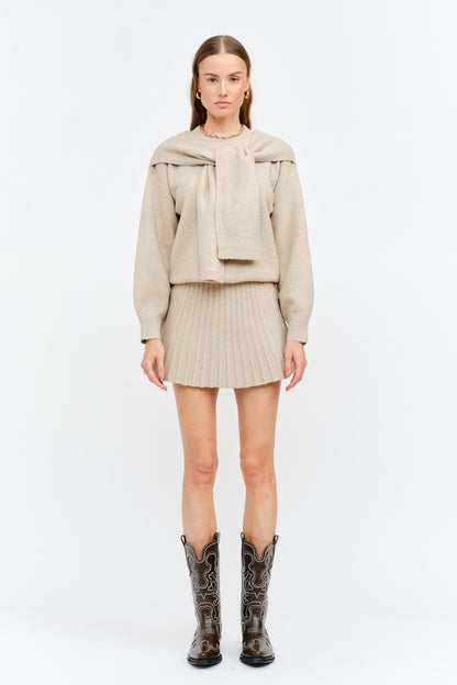 Maude Natural Knit Skirt