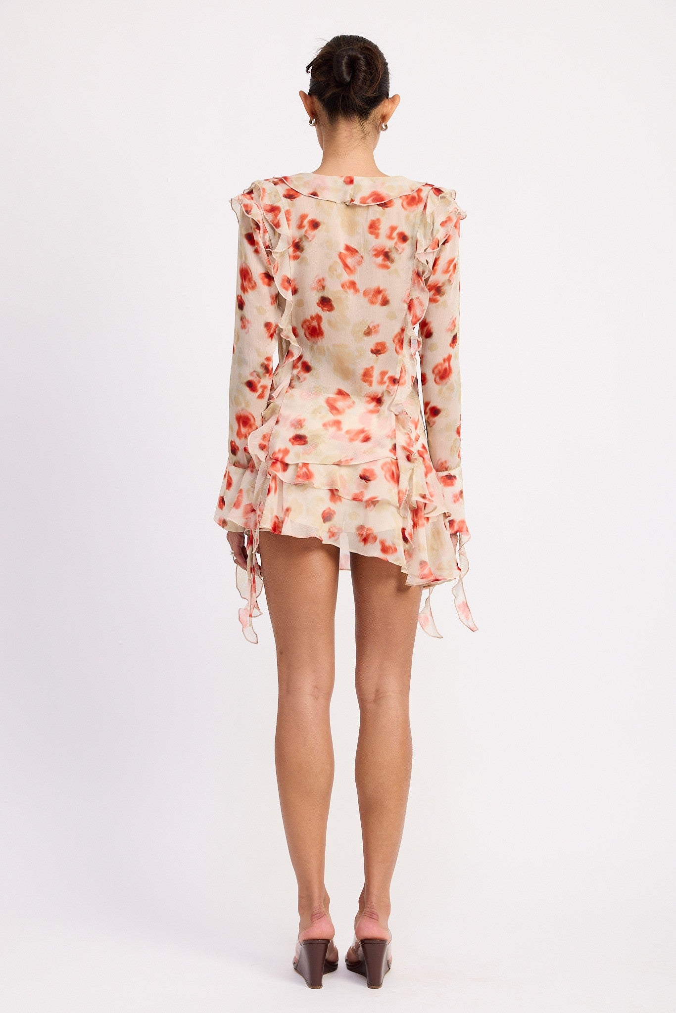 Watercolor Ruffle Skirt