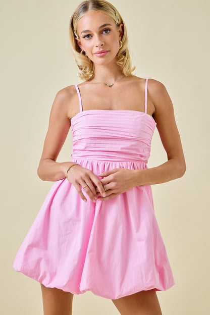 Meghan Poplin Bubble Mini Dress