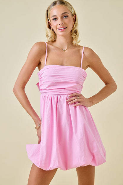 Meghan Poplin Bubble Mini Dress