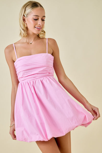 Meghan Poplin Bubble Mini Dress