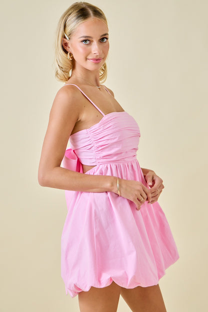 Meghan Poplin Bubble Mini Dress