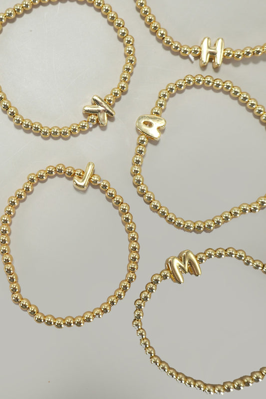 Melinda Initial Beaded Bracelet