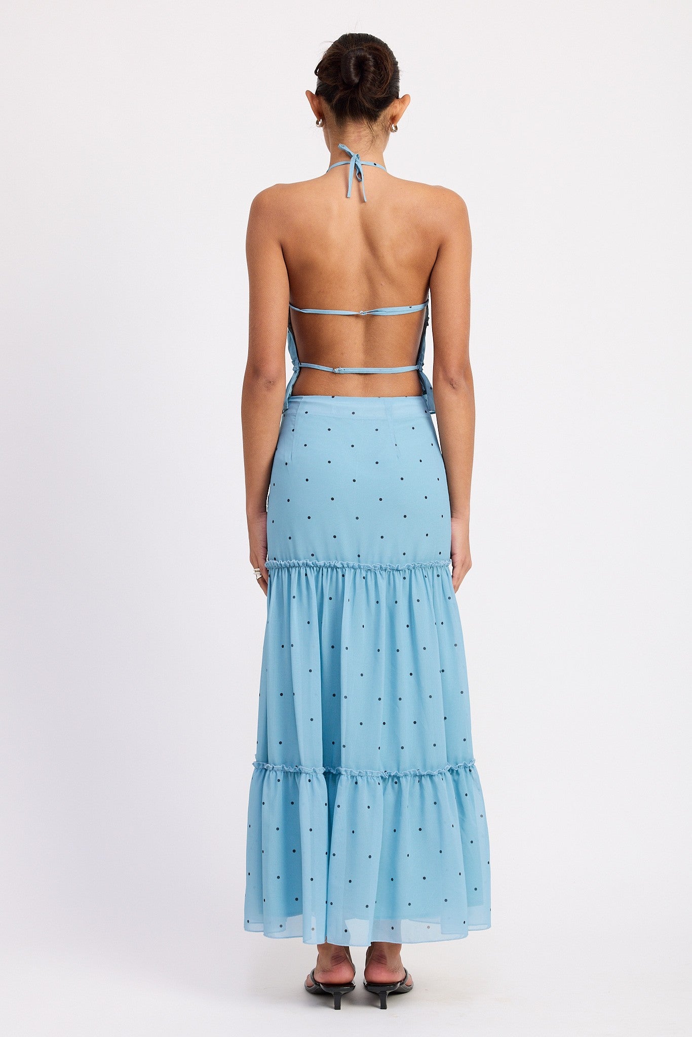 Michaela Polka Dot Ruffle Top