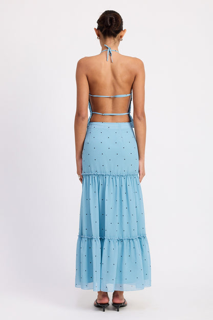 Michaela Polka Dot Ruffle Top