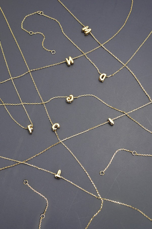 Mini Bubble Initial Necklace