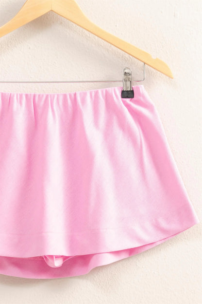 Never Look Back Linen Skort