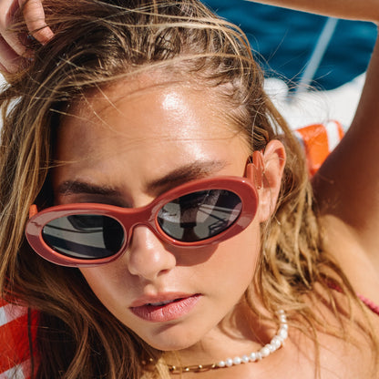 Maya Sunnies Terracotta/Navy