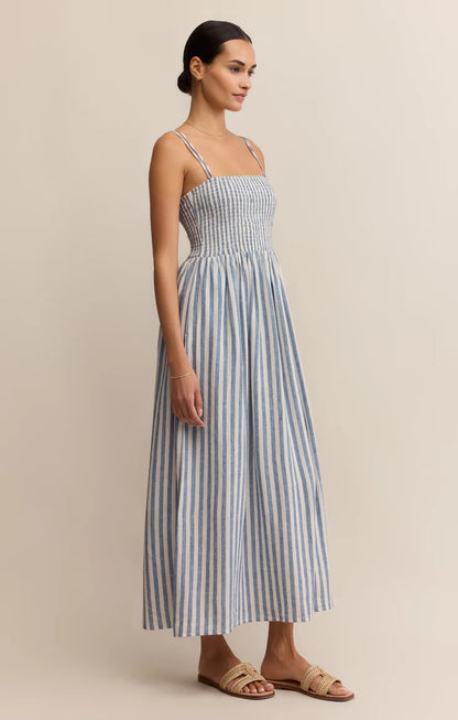 Nadine Striped Midi Dress