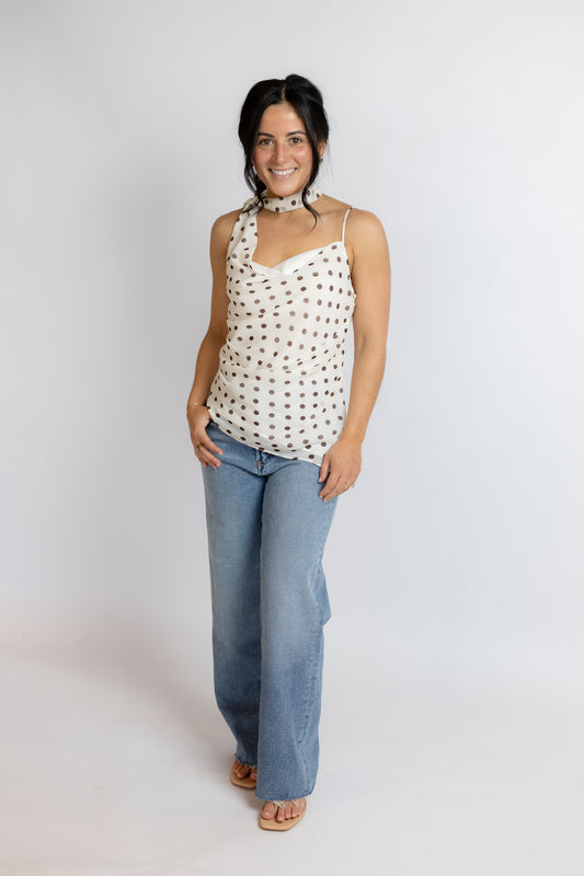 Adrie Polka Dot Top