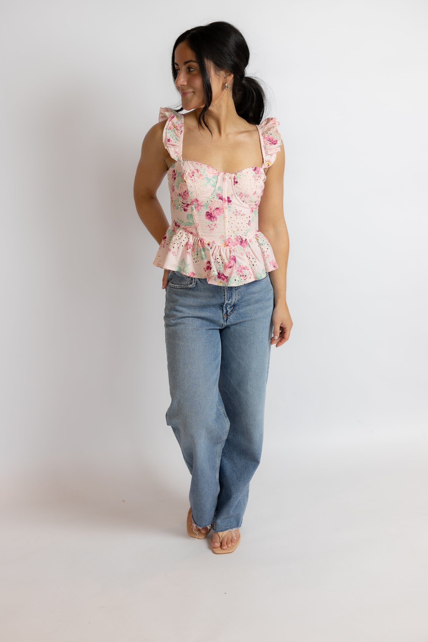 Baylin Top Pink Floral