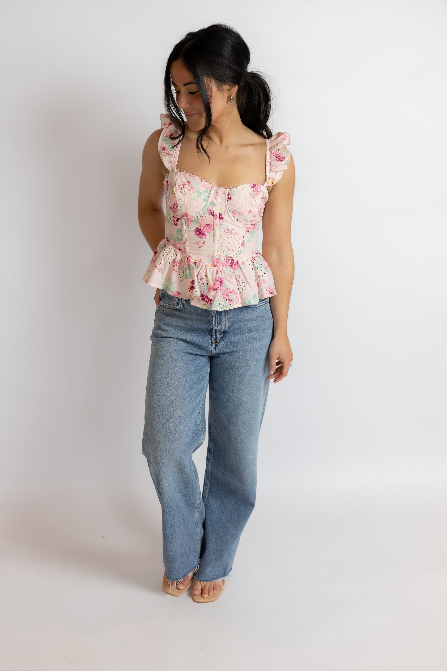 Baylin Top Pink Floral