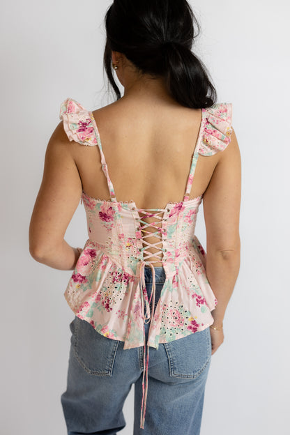 Baylin Top Pink Floral