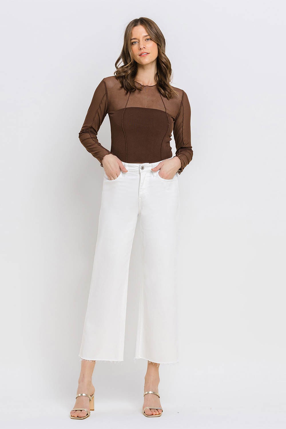 Kenzie White Wide Leg Denim