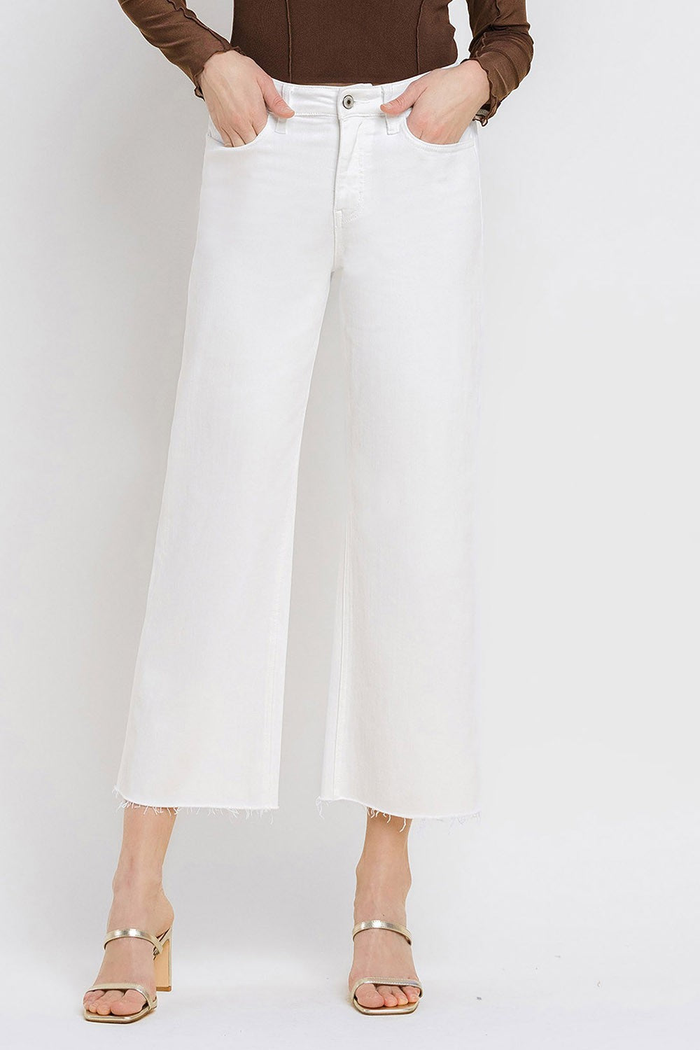 Kenzie White Wide Leg Denim