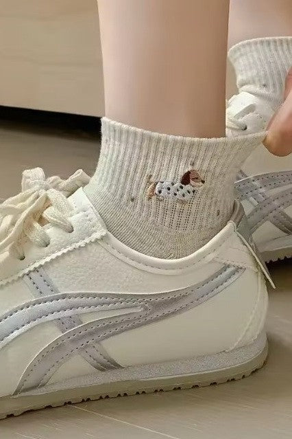 Dottie Pup Knit Socks