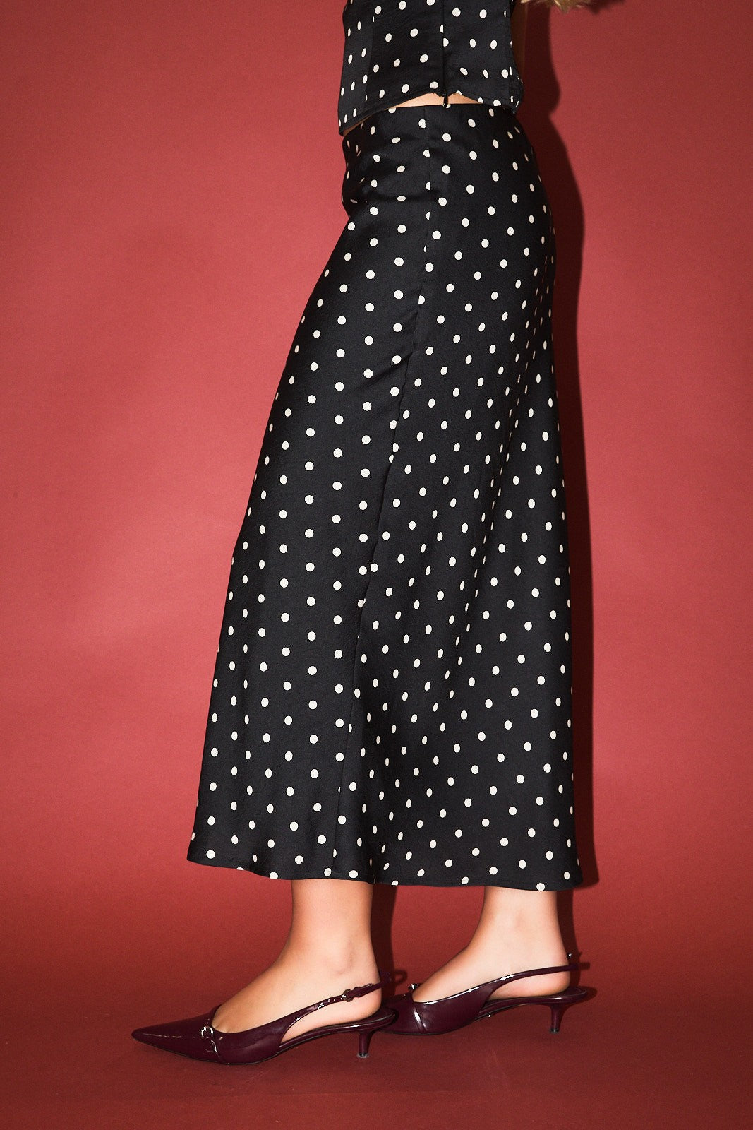 Starlet Dot Satin Skirt