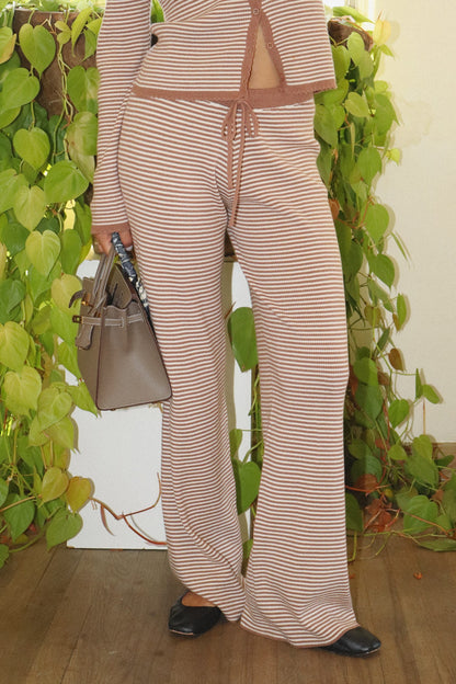Cocoa Stripe Lounge Pants