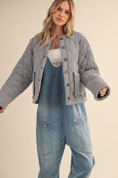 Harbor Plaid Padded Jacket