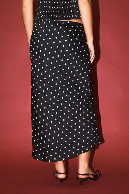 Starlet Dot Satin Skirt