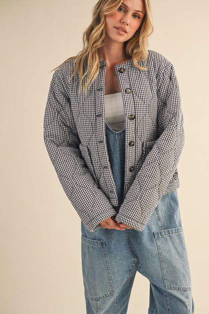 Harbor Plaid Padded Jacket