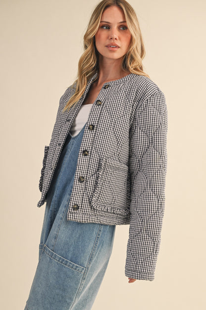 Harbor Plaid Padded Jacket