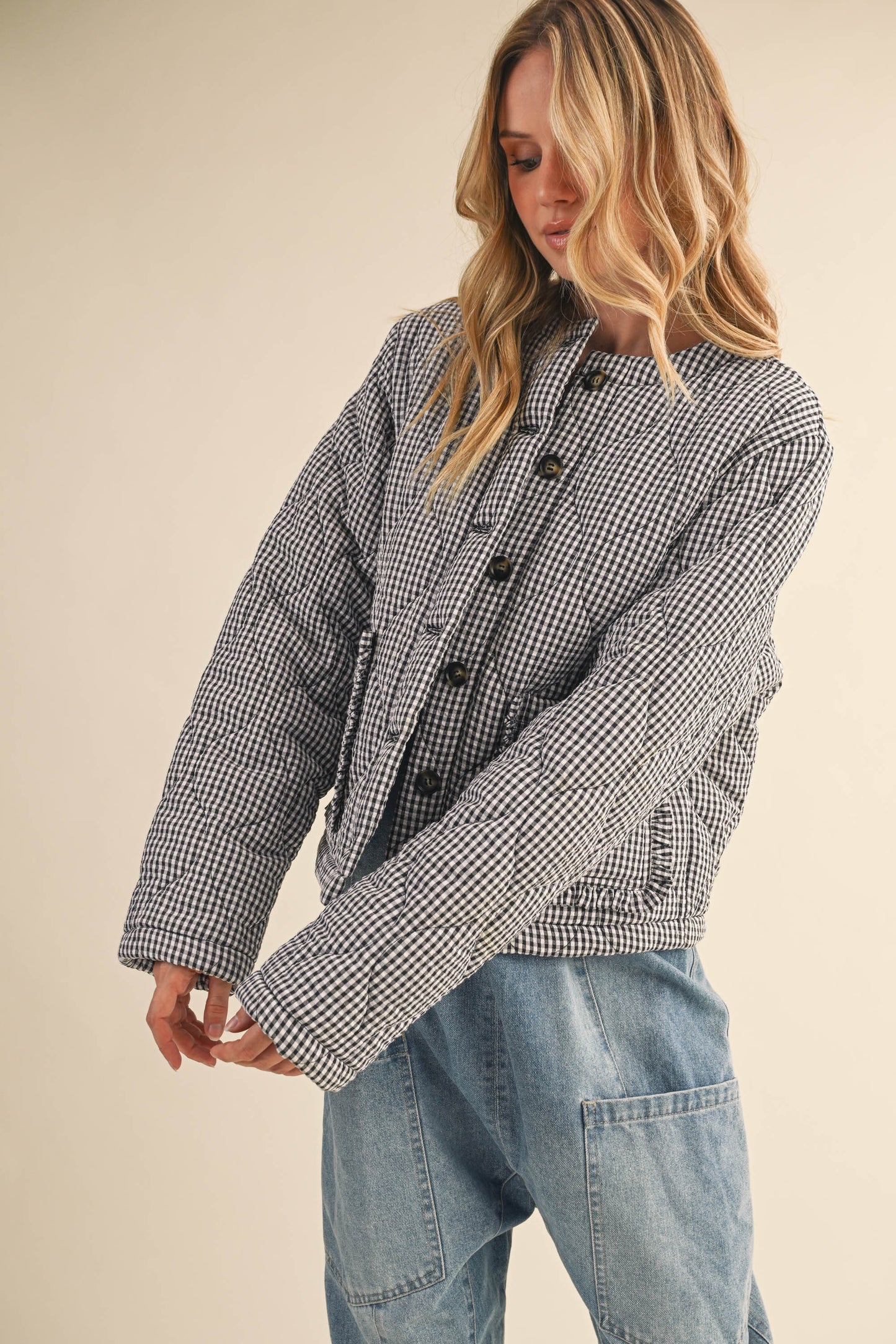 Harbor Plaid Padded Jacket