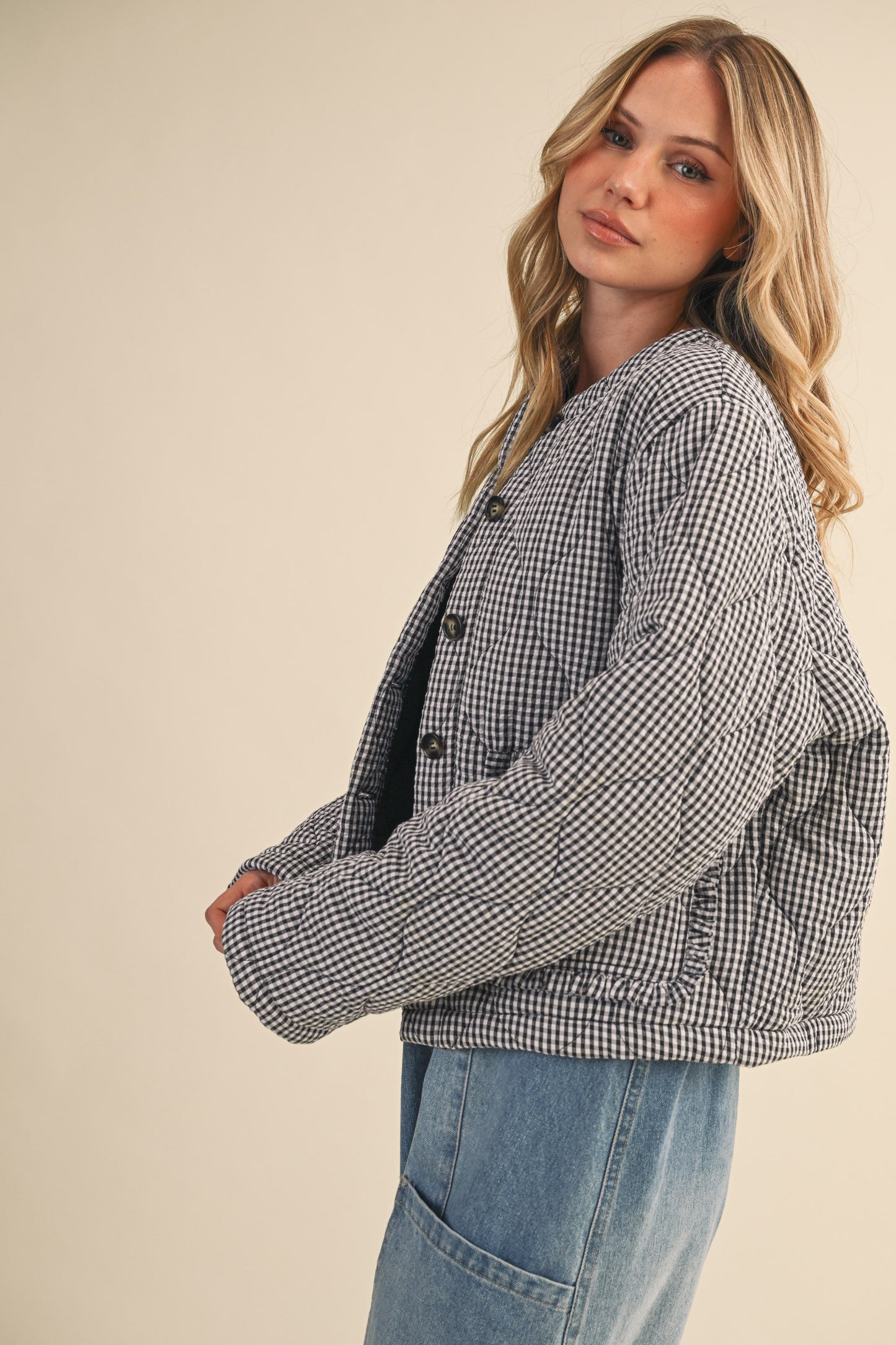 Harbor Plaid Padded Jacket