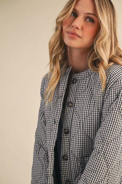 Harbor Plaid Padded Jacket
