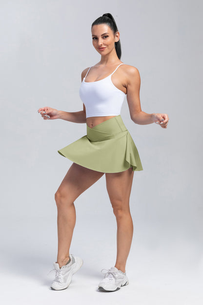 Paradise Athletic Mini Skirt Green