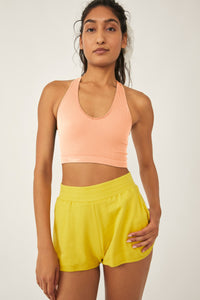 Free Throw Crop Peach