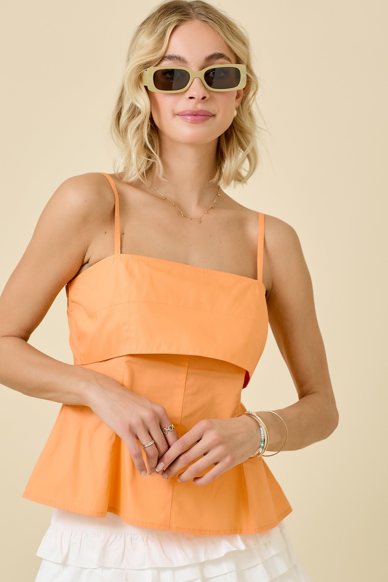 No Pretending Poplin Tank