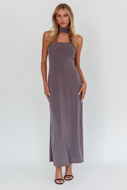 Shadow Hour Halter Dress