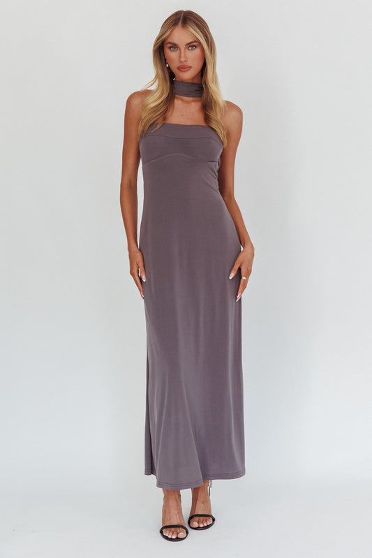 Shadow Hour Halter Dress