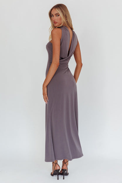 Shadow Hour Halter Dress
