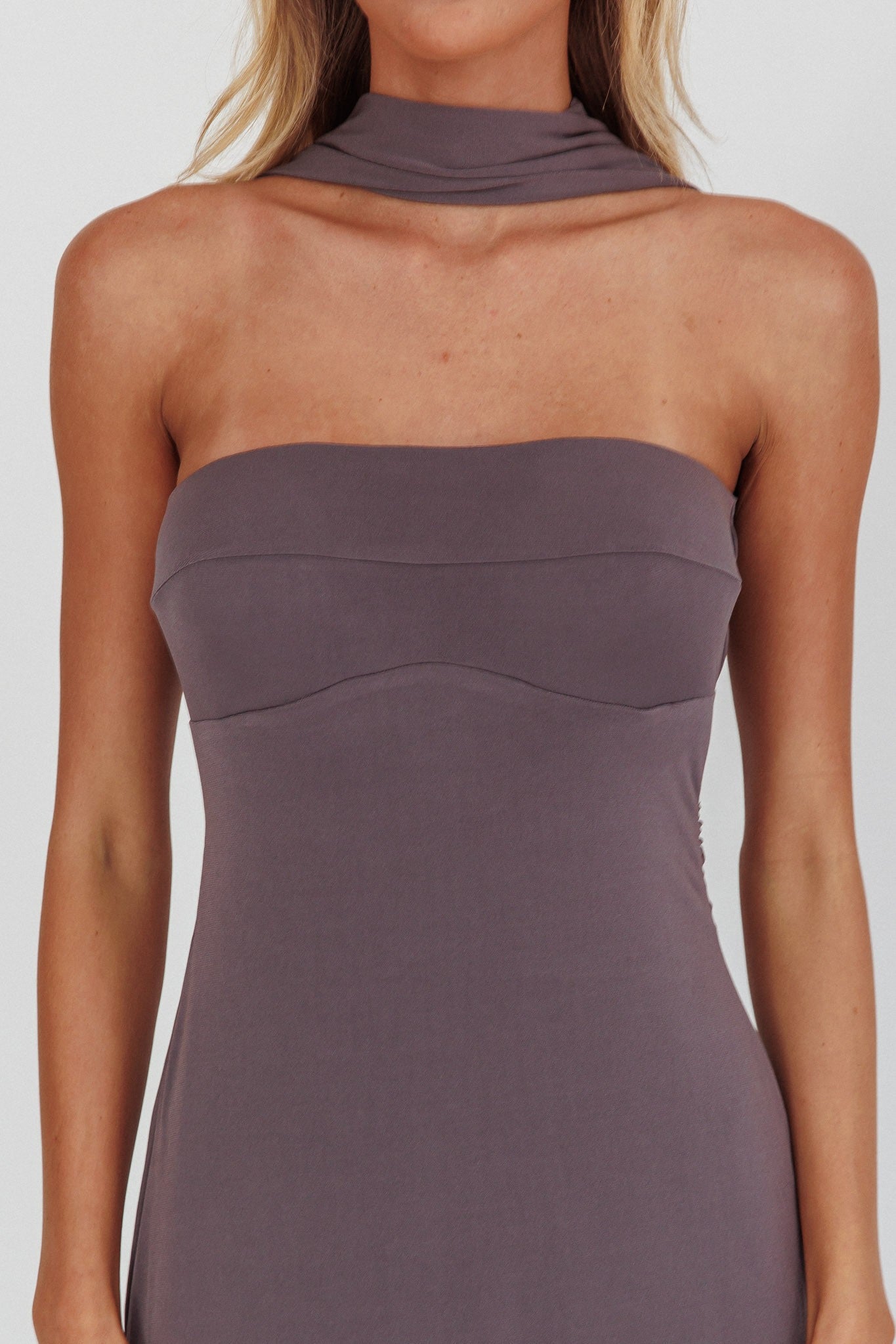 Shadow Hour Halter Dress