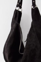 Load image into Gallery viewer, Roma Suede Tote Bag Black