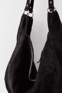 Roma Suede Tote Bag Black